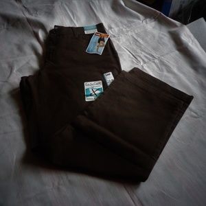 LEE RELAXED FIT DK BROWN COTTON/SPANDEX PANTS 12P